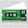 Green Footballs Any Match Gift Personalised Surprise Ticket Gift Voucher