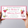 Bottomless Brunch Gift Pink Personalised Surprise Ticket Gift Voucher