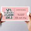 Spa Treatment Spa Day Personalised Surprise Ticket Gift Voucher