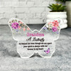 Grandma Watercolour Floral Memorial Gift Butterfly Keepsake Plaque Ornament