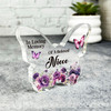 Niece Purple Watercolour Memorial Gift Butterfly Keepsake Plaque Ornament