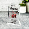 Special Cousin Red Candle Remembrance Memorial Gift Gravestone Keepsake Plaque