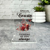 Special Cousin Red Candle Remembrance Memorial Gift Gravestone Keepsake Plaque