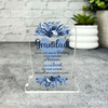 Grandad Blue Heart Life Was A Blessing Memorial Gift Gravestone Keepsake Plaque
