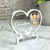Grandson Little Angel White Butterflies Memorial Gift Heart Keepsake Plaque