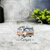 Home Is Where The Camper Is Campervan Orange Gift House Ornament Keepsake Plaque