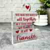 Gift For Fiancee We Have It All Red Grey Heart Romantic Puzzle Keepsake Plaque