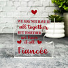 Gift For Fiancee We Have It All Red Grey Heart Romantic Puzzle Keepsake Plaque