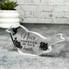 Niece Black Roses Memorial Robin Bird Gift Sympathy Robin Keepsake Plaque