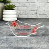 Grandfather Red Floral Remembrance Christmas Memorial Gift Robin Keepsake Plaque