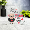 Gift For Fiancee Sunglasses Pig Love You Pig Time Heart Keepsake Plaque