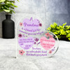 Gift For Grandma Friend For Life Pink Purple Flower Heart Keepsake Plaque