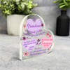 Gift For Grandma Friend For Life Pink Purple Flower Heart Keepsake Plaque