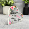 Gift For Daughter Thank You Floral Butterflies Side Heart Keepsake Plaque