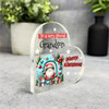 Gift For Special Grandson Christmas Alphabet Letter O Side Heart Keepsake Plaque