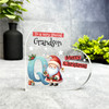 Gift For Special Grandson Christmas Alphabet Letter Q Side Heart Keepsake Plaque