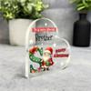 Gift For Special Brother Christmas Alphabet Letter S Side Heart Keepsake Plaque