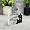 Gift For Father Wedding Day Couple Silhouette Side Heart Keepsake Plaque Present