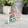 Hamster Relaxing Enjoy The Little Things Positive Gift Heart Keepsake Plaque