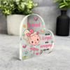 Gift For Friend Blonde Hair Cute Ballerina Girl Side Heart Keepsake Plaque