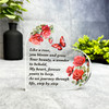 Red Roses Love Poem Romantic Gift Side Heart Keepsake Plaque Ornament Present