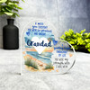 Grandad Memorial Beach Miss You Everyday Gift Side Heart Keepsake Plaque Present
