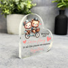 Cute Bears Bike Love Story Romantic Gift Side Heart Keepsake Plaque Ornament