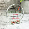 Cousin Winter Bird Remembrance Christmas Memorial Gift Snow Globe Keepsake Plaque