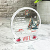 Wife White Chair Remembrance Christmas Memorial Gift Snow Globe Keepsake Plaque