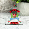 Gift For Nan Santa Chimney Happiness and Peace Christmas Xmas Tree Keepsake Plaque