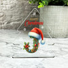 Gift For Floral Christmas Alphabet Santa Hat Letter J Xmas Tree Keepsake Plaque
