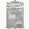 Grey Watercolour Lights Date Jar Guestbook Personalised Wedding Sign