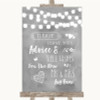 Grey Watercolour Lights Guestbook Advice & Wishes Mr & Mrs Wedding Sign