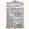 Grey Watercolour Lights Hankies And Tissues Personalised Wedding Sign