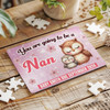 For Nan Pregnancy Announcement Gift Owls Personalised Wooden Jigsaw Puzzle