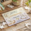Grandparents Baby Pregnancy Announcement Gift Boy Custom Wood Jigsaw Puzzle