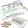 Grandparents Pregnancy Announcement Gift Light Skin Baby Custom Jigsaw Puzzle