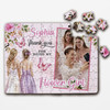 Thank You Gift For Flower Girl Photo Custom Personalised Wooden Jigsaw Puzzle