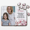 Birthday Gift For Mum Pink Floral Photo Custom Personalised Wooden Jigsaw Puzzle