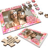 Photo Birthday Gift Grandma Floral Frame Personalised Wooden Jigsaw Puzzle