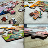 Red Rose Heart Photo Collage Romantic Gift Personalised Wooden Jigsaw Puzzle