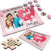Romantic Gift For Fiance Love Birds Photo Personalised Wooden Jigsaw Puzzle