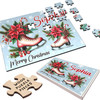 Christmas Gift For Her Floral Ice Skate Custom Personalised Wooden Jigsaw Puzzle