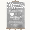 Grey Watercolour Lights Puzzle Piece Guest Book Personalised Wedding Sign