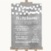 Grey Watercolour Lights Rules Of The Dance Floor Personalised Wedding Sign