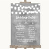 Grey Watercolour Lights Rules Of The Wedding Personalised Wedding Sign