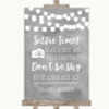 Grey Watercolour Lights Selfie Photo Prop Personalised Wedding Sign