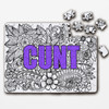 Mandala Cunt Jigsaw Purple Rude Funny Gift Personalised Wooden Jigsaw Puzzle