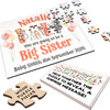 For Big Sister Pregnancy Announcement Gift Animals Custom Wood Jigsaw Puzzle