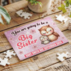 For Big Sister Pregnancy Announcement Gift Owls Personalised Wood Jigsaw Puzzle